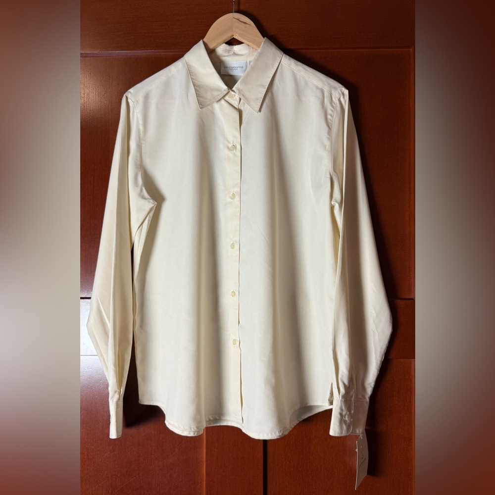 90’s Vintage Liz Claiborne Cream Blouse-NWT Size Large